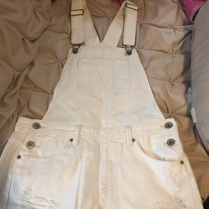 Forever 21 white overalls SOLD